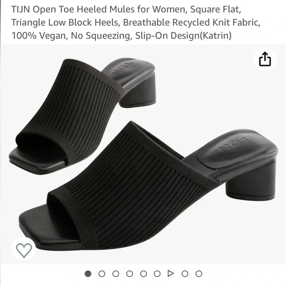 TIJN Open Toe Heeled Mules for Women - great shape! - Picture 2 of 2